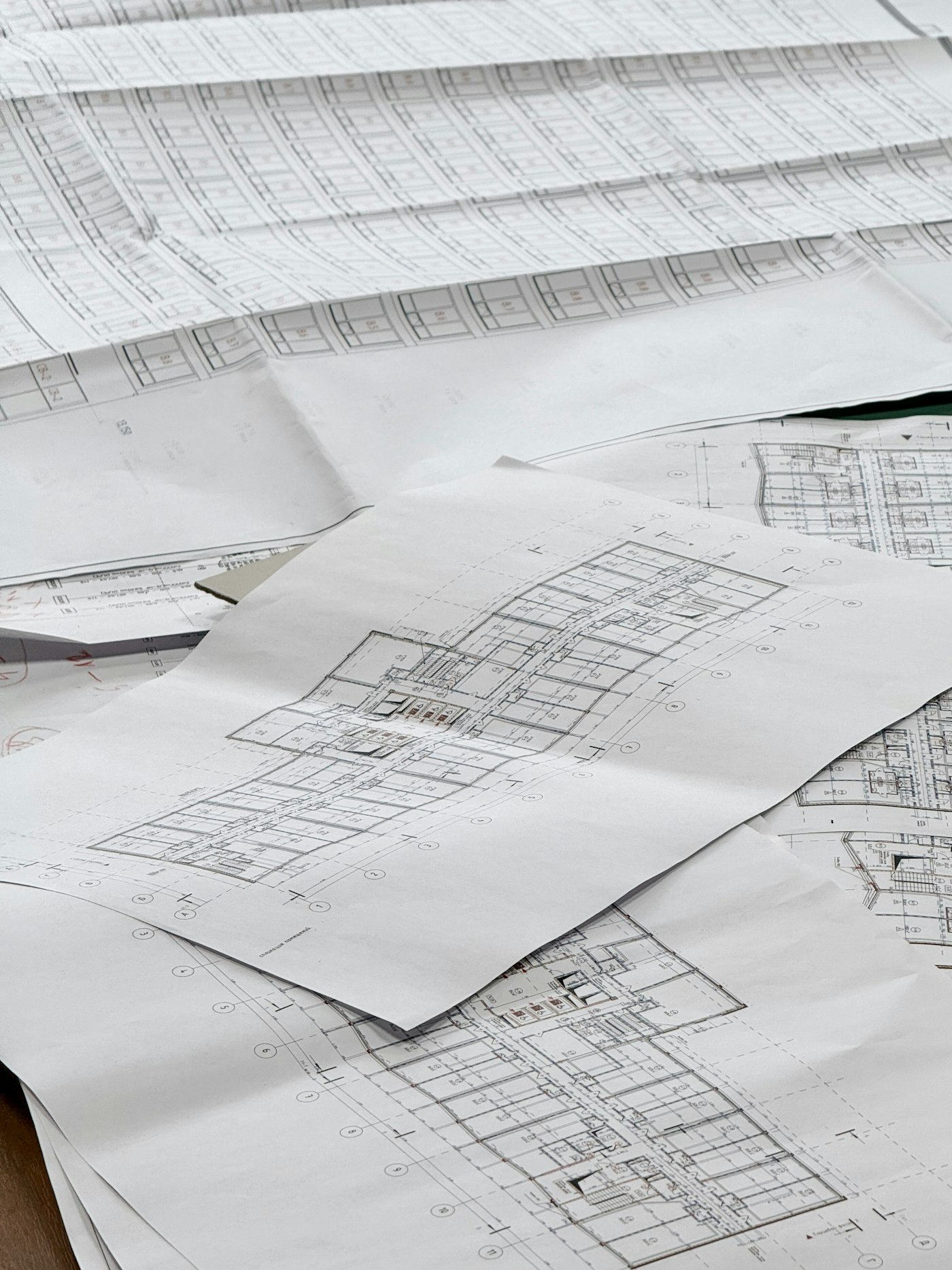 Planos de arquitectura impresos y extendidos